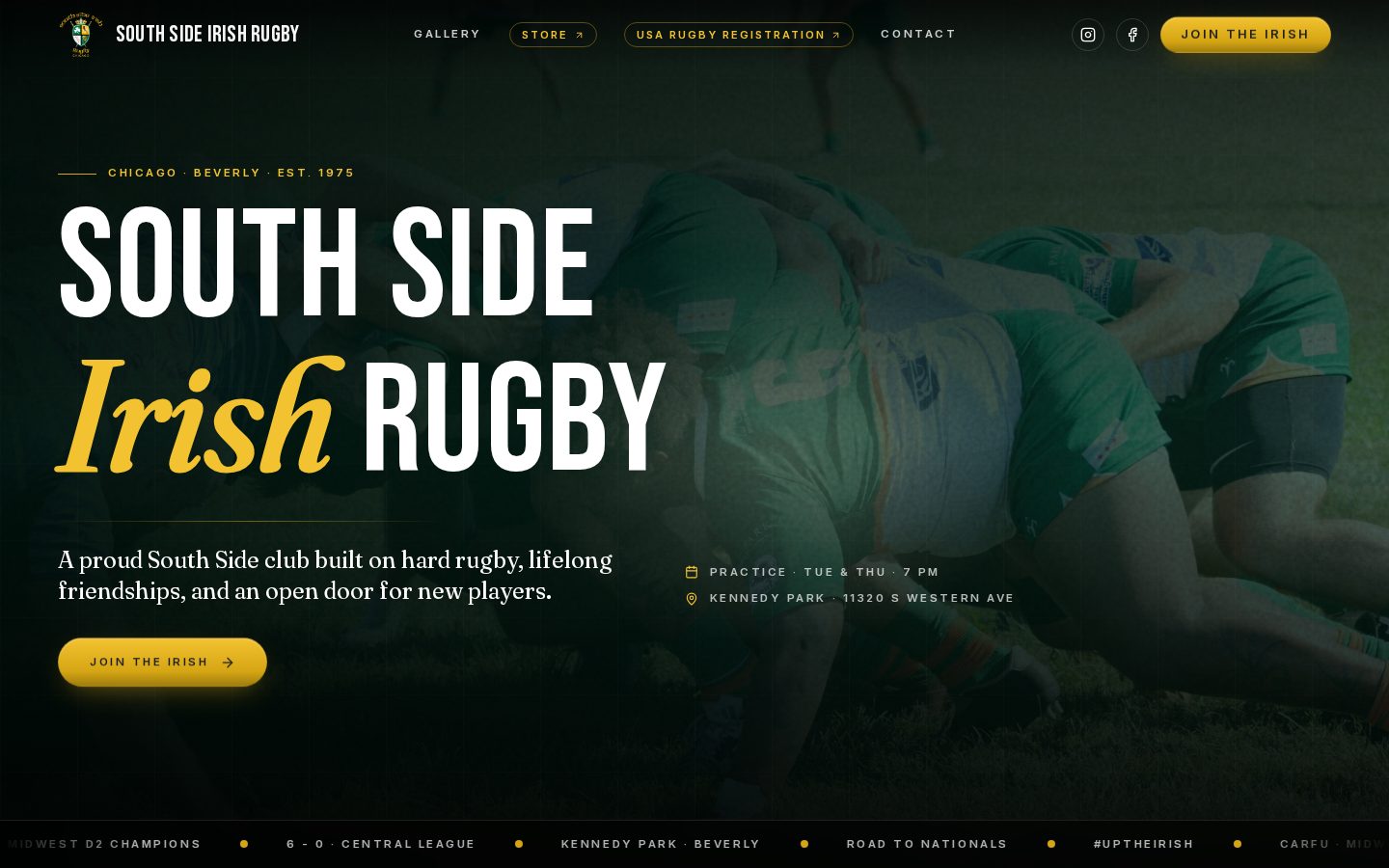 Southside Irish Rugby new website
