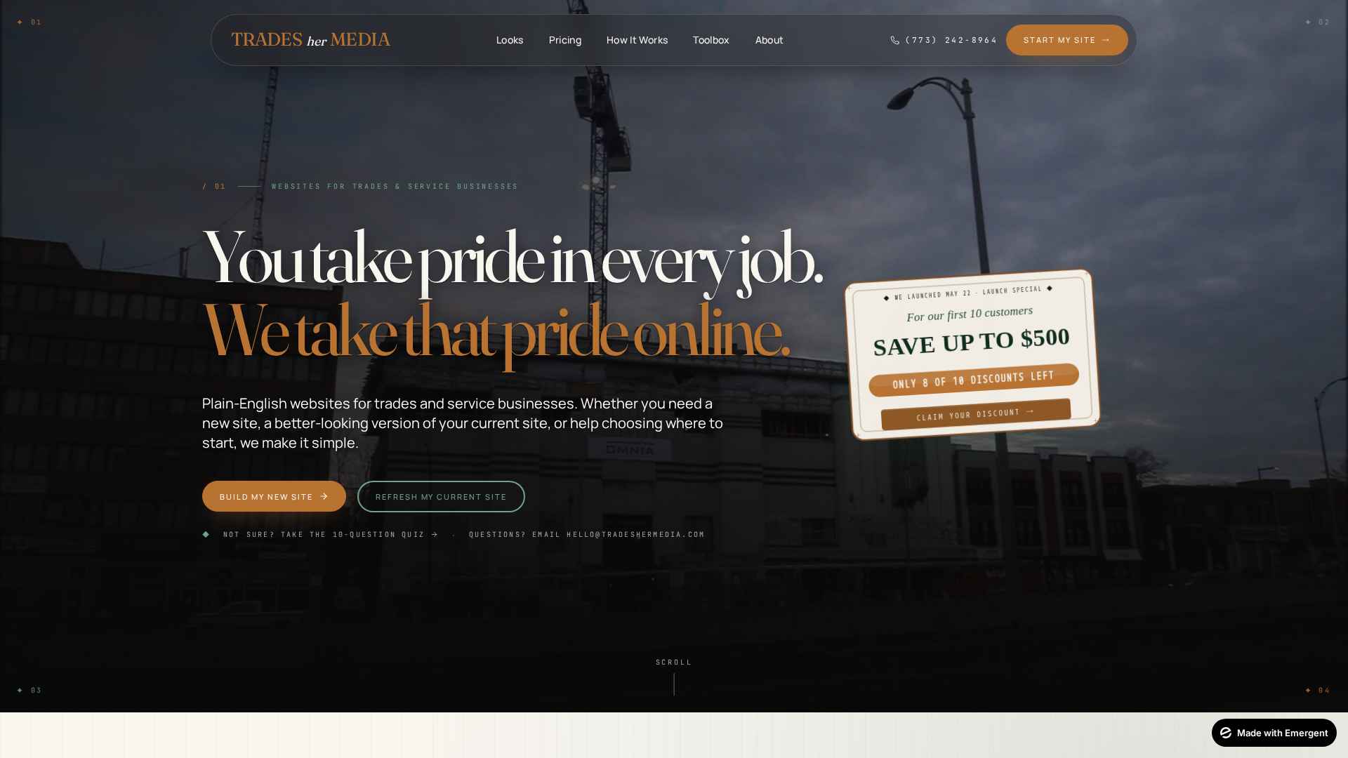 Trades Her Media homepage